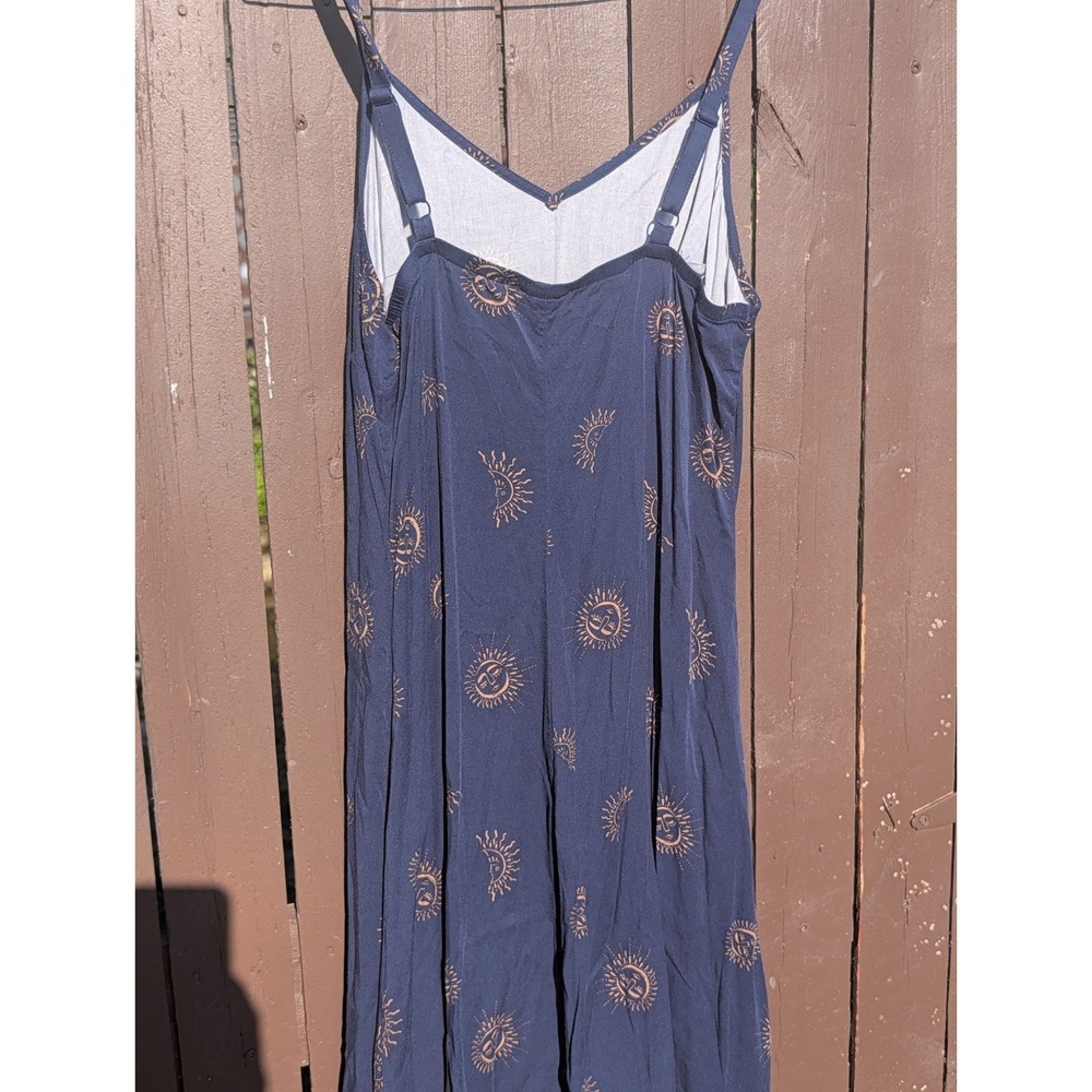 Torrid Celestial Mini Challis Slip Dress Navy Blue Sun Moon Print Plus Size 00 M - Picture 3 of 8